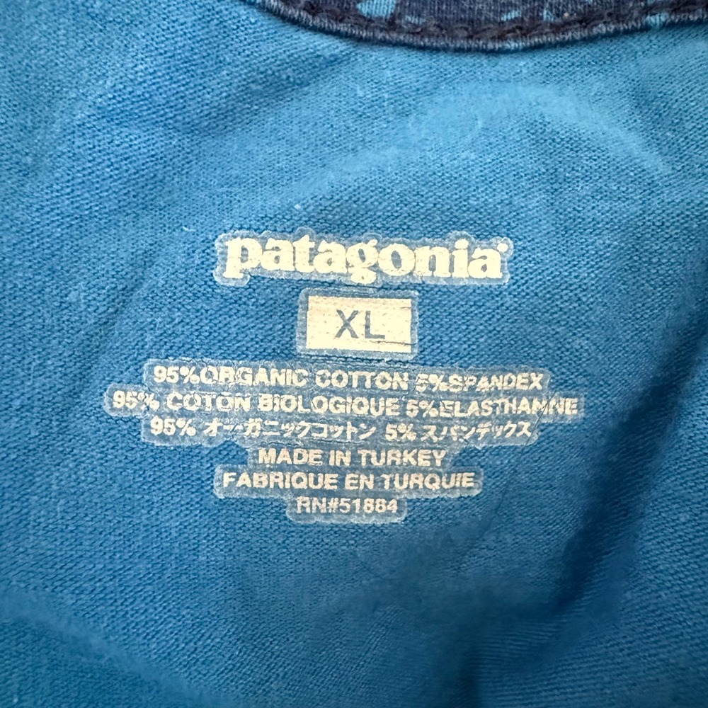 Patagonia Long Sleeve Margot Dress Women's Size XL Blue‎ Stretch Surplice V-Neck - Picture 7 of 10